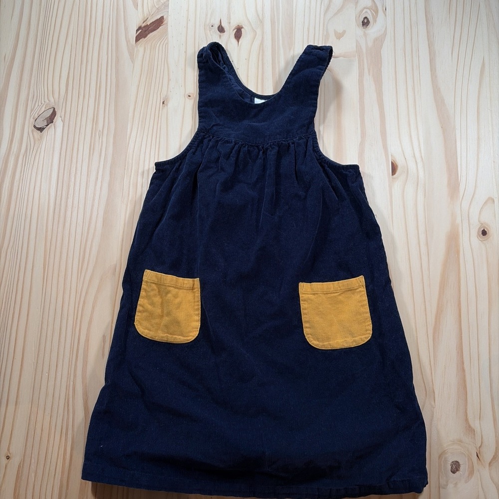 Hanna Andersson Jumper Dress Pullover Corduroy blue size 130 US 8 Wolverines